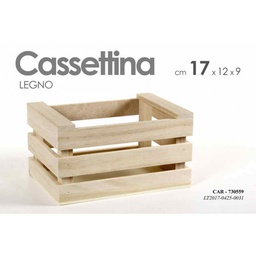 [GIC730559] 54x Cassetta decoupage portapane portaspezie in legno cm 17 x 12 x 9 h
