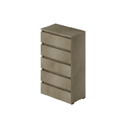 [AZ25789] Cassettiera   Argilla in legno nobilitato con 5 cassetti h127x47x40 cm  