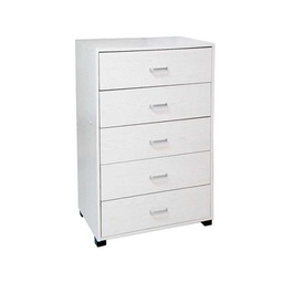 [GIC715594MAG] Cassettiera 5 cassetti bianca multiuso cm 68 x 40 x 101 h