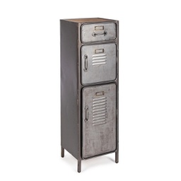 [B0746713] Cassettiera Store 2 ante e 1 cassetto stile industriale cm 109h