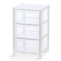 [1917862] Cassettiera Tower 3 cassetti bianco 38x38x59 cm