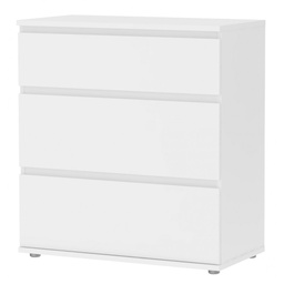 [CAP93356] Cassettiera como 3 cassetti bianca cm 77x40x84h