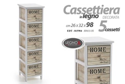 [GIC815904] Cassettiera decorata home cm 26 x 32 x 98 h