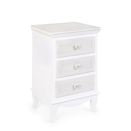 [B0744856] Cassettiera legno bianco 3 cassetti Charlene cm 41 x 33,5 x 68,5