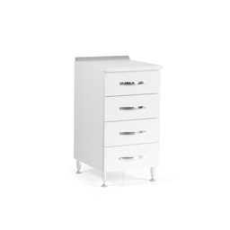 [A10092] Cassettiera per cucina in legno nobilitato Bianco Frassinato cm H 85x50x40
