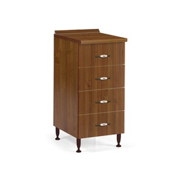 [A10091] Cassettiera per cucina legno nobilitato 4 cassetti noce antico cm H 85x50x40