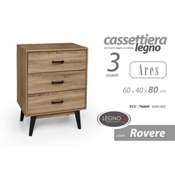 [GIC796845] Cassettiera piccola como stile urban cm 60 x 40 x 80 h