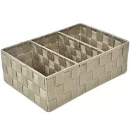 [V23152600CR] Cassetto poliestere tortora 3 scomparticm 31x21h10