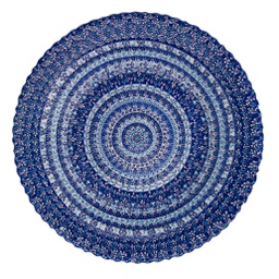[V5867460000] Centrotavola ceramica blu tondo cm ø40h4