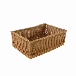 [V2314310000] Cesta espositore vimini dritta rettangolare cm 50x35h17