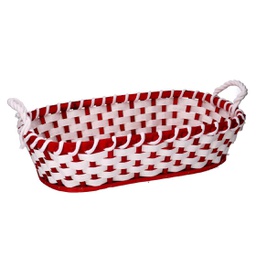 [V9381310000] Cesta vimini rosso ovale cm55x43h13