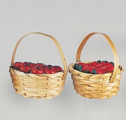 [005751] Cestino di frutta decorazione per presepe 4,5x H6 cm 