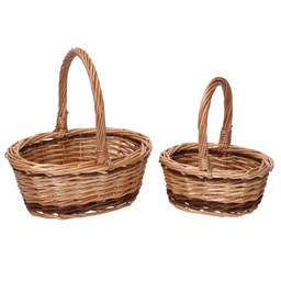 [V2109640000] Cestino vimini 1-2 naturale ovale mini cm 17x13h6/18