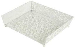 [V9125520000] Cesto ferro porta risma bianco h-4656 cm. 34,5 x 27  h 7,5