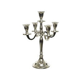 [20035589] Christmas Decoration Candelabro 5 Bracci Alluminio 29,5Cm