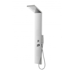 [BR980003] Colonna Doccia Quadrata a parete in Acciaio cromato 150x20 cm