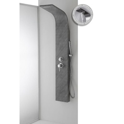 [BR980101] Colonna Doccia in acciaio effetto cemento 22x6,5x h150 cm