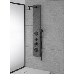[BR980103] Colonna doccia a parete In acciaio inox Braccio in Ottone 22x7,5x h 150 cm