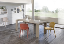 [OM/114/T] Consolle allungabile antigraffio in mdf laccato tortora 90x42,5/302,5x76h cm 