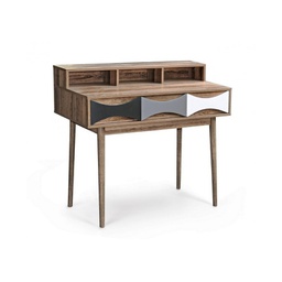[B0740227] Consolle scrivania retro legno tre cassetti DIONISO 100x48x h89,5 cm