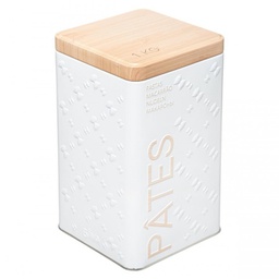 [19921680] Contenitore da cucina per pasta in ferro Bianco 1Kg 10.5x10,5x h18,5 cm