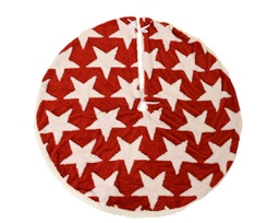 [20102579] Coperta per albero di Natale in poliestere con stelle L 1.2 Ø 100 cm