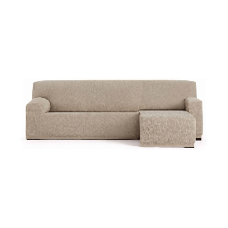 [FZ99198] Copridivano Troya elastico penisola destra beige bracciolo corto 250/310