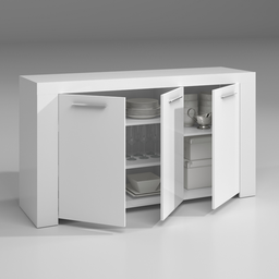[CAP94618] Credenza 3 Ante Cm. 144 x 42 x 80  Bianco
