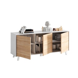 [CAP94620] Credenza 3 Ante Cm. 154 x 41 x 75 Bianco