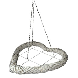 [V6043610000] Cuore vimini bianco cm75