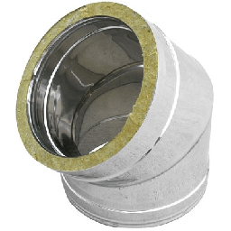 [DFLEX-412-C762-250300] Curva in acciaio inox 316L a 45° doppia parete