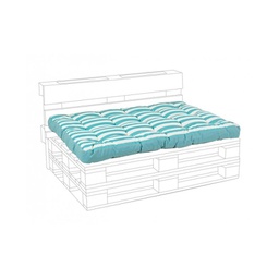 [B0806433] Cuscino Pallet Seduta Riga Turchese 120x80xH15 cm