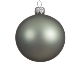 [19625701]  Decorazione Albero Natale Pallina In Vetro Verde Chiaro Opaco D. 15 Cm   1 Pz