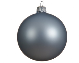 [19625695] Decorazione albero di Natale Pallina in vetro  grigio opaco cm 8
