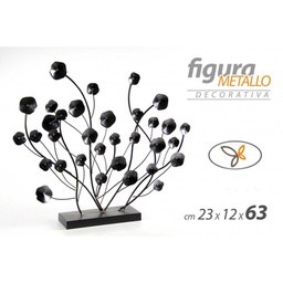 [GIC775840] Decorazione soprammobile in metallo nero cm 23 x 12 x 63 h