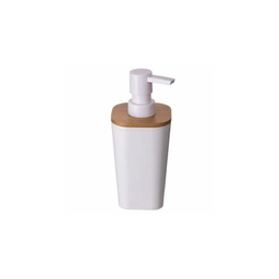 [19921593] Dispenser per sapone in polistirene e bamboo diametro 7,5x h17,5 cm