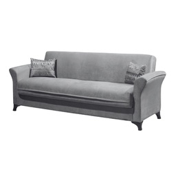 [FZ93942] Divano Buket 3 posti letto contenitore grigio