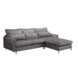 [FZ99046] Divano Ronda Corner grigio con penisola