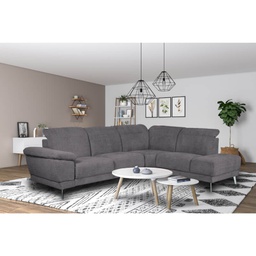 [FZ99060] Divano angolare destro New York grigio seduta reclinabile
