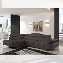 [FZ86025] Divano angolare sinistro Julie con letto estraibile grigio elephant 297x206x79
