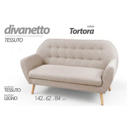 [GIC761454] Divano design stile moderno fashion tortora cm 142 x 64 x 84 h