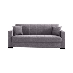[CAP86297] Divano letto grigio in tessuto cm 210x80x90 h