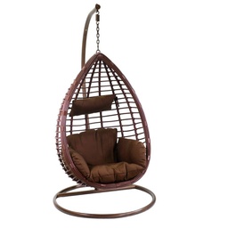 [V6445580000] Dondolo pensile polyarattan con cuscino e supporto 90x70x200h cm