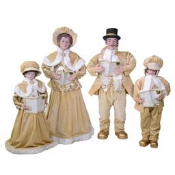 [V6328700000] Famiglia cantori tessuto oro set 4pz cm34x22h95