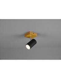 [TRIO812400132] Faretto Spot Marley Nero E Legno 1xGU10 Trio Lighting