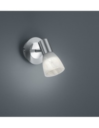 [TRIO871010107] Faretto Spot Orientabile Levisto Nichel con Paralume Vetro Trio Lighting