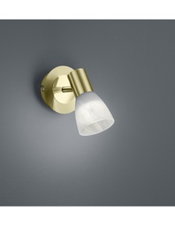 [TRIO871010108] Faretto Spot Orientabile Ottone con Vetro Alabastro Levisto Trio Lighting