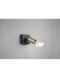 [2002744] Faretto Spot Vannes Nero-Ottone 1xE27 Trio Lighting
