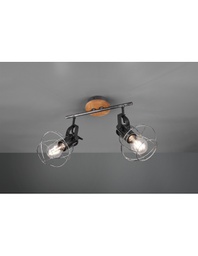 [TRIO805300288] Faretto Spot Vintage 2 Luci Orientabili Madras Trio Lighting