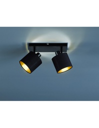 [TRIOR80332079] Faretto Tommy 2xE14 Spot Nero L28 cm Trio Lighting